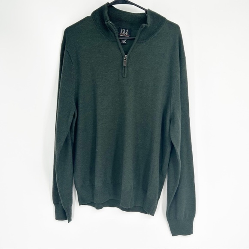Jos. A. Bank 100% Merino Wool Quarter Zip Pullover Sweater Size‎ Medium